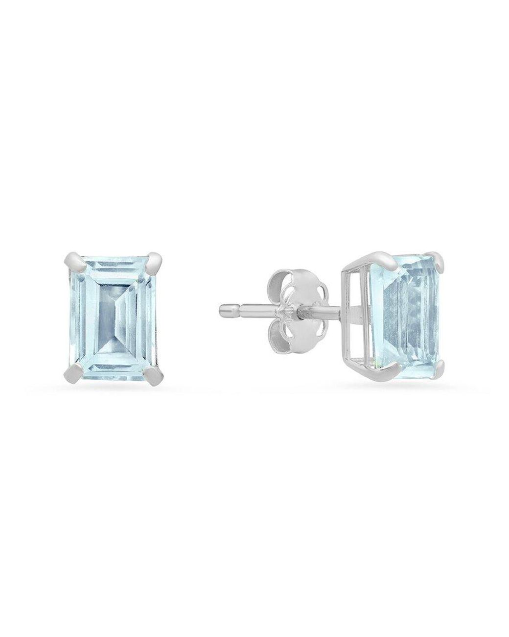 MaxColor Blue 14k 1.30 Ct. Tw. Aquamarine Studs