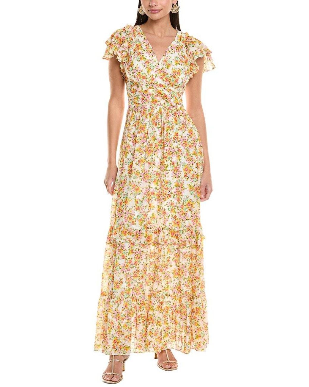 Shoshanna Metallic Lucinda Maxi Dress