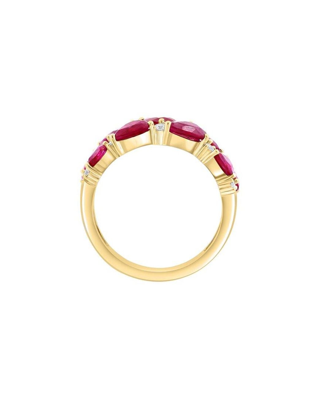 Effy Fine Jewelry Pink 14K 3.24 Ct. Tw. Diamond & Ruby Ring