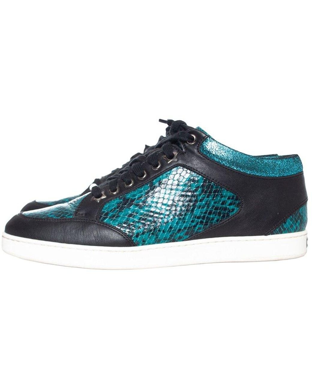 Jimmy Choo Blue Leather Miami Sneaker (Authentic Pre-Loved)