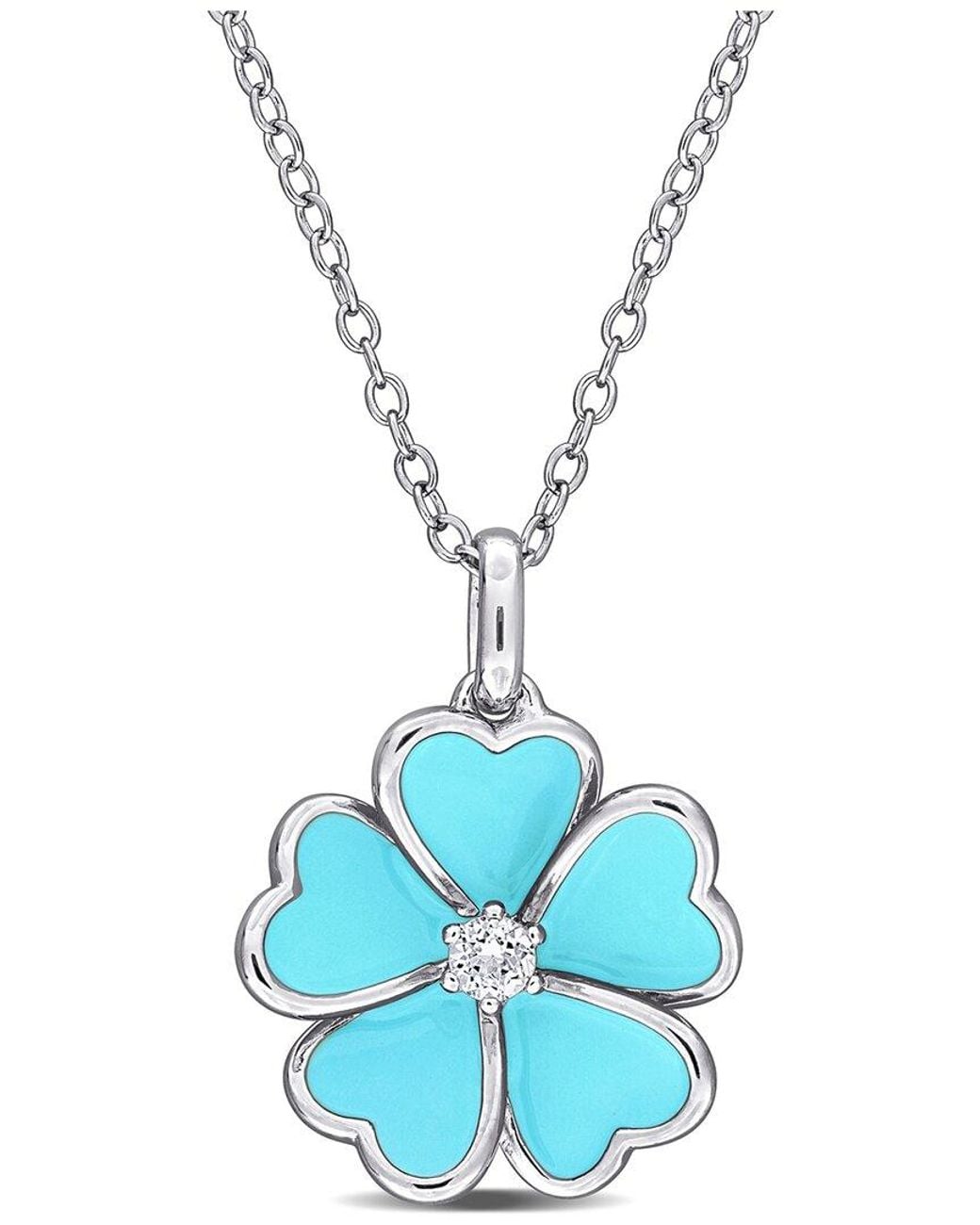Rina Limor Blue 0.08 Ct. Tw. Topaz Pendant
