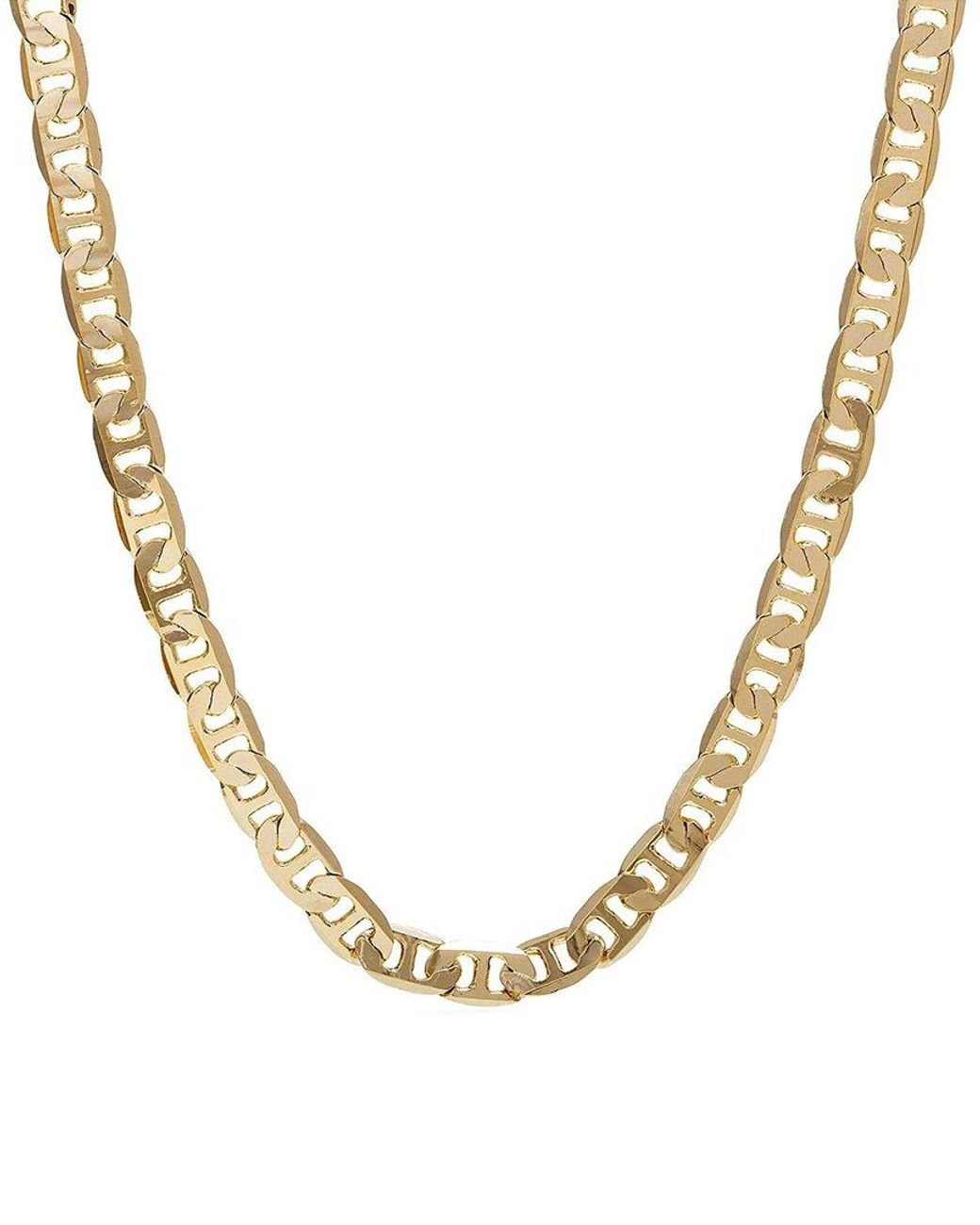 Stephen Oliver 18k Plated Flat Link Necklace in Metallic for Men | Lyst