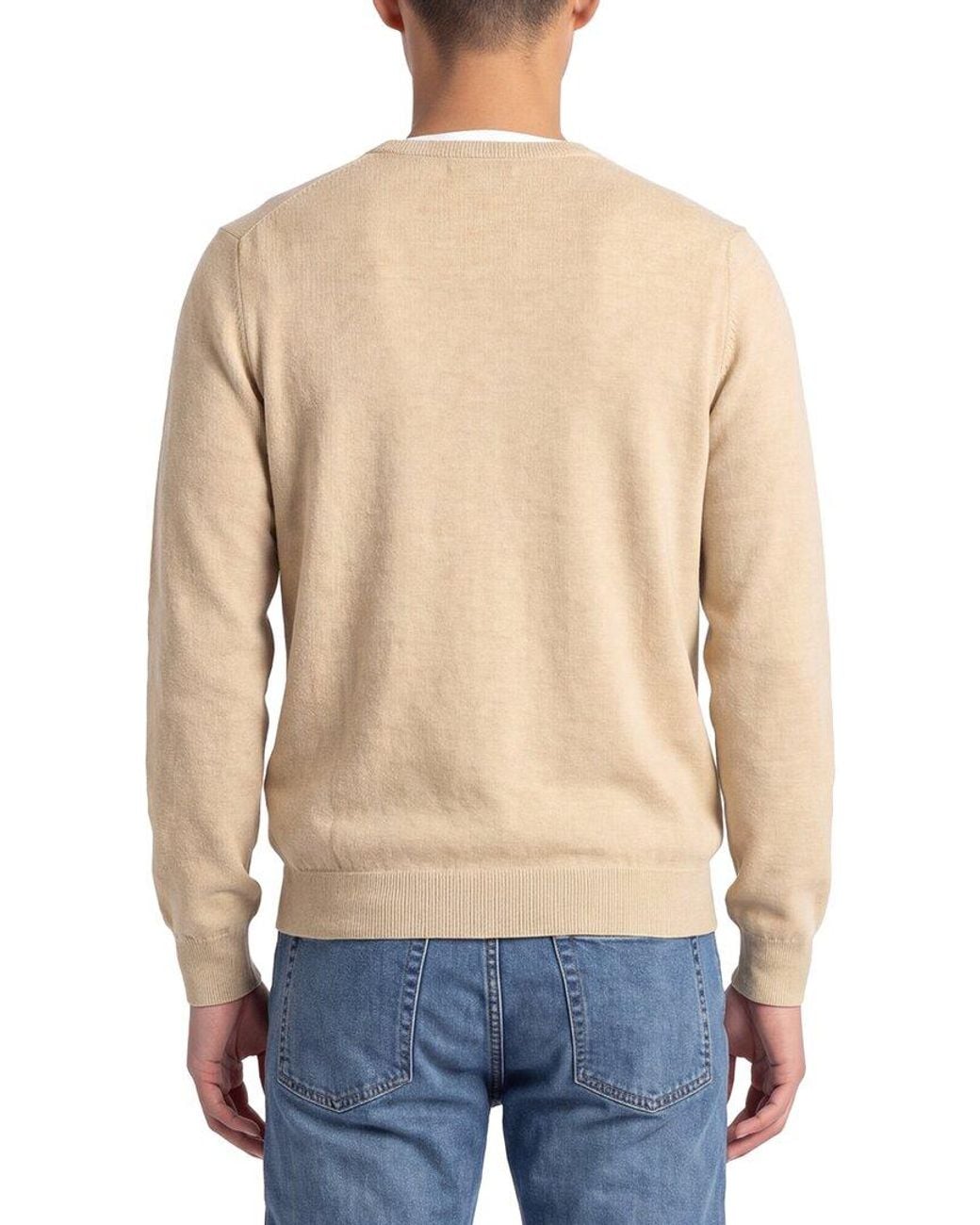 Gran Sasso Blue 100% Cashmere Crewneck Sweater for men