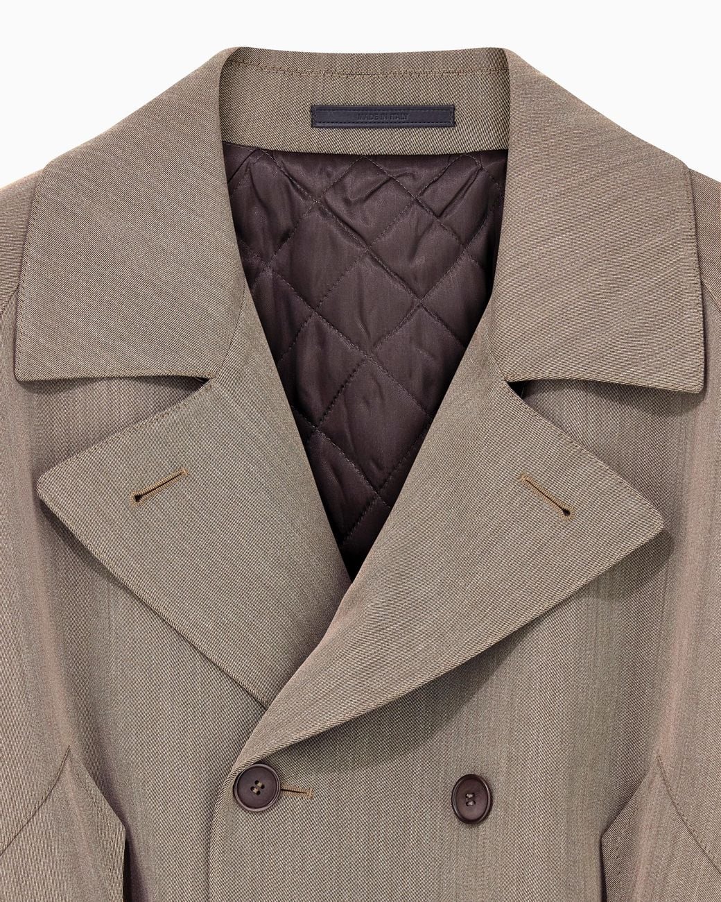 Giorgio Armani Brown Oversized-Fit Caban Coat for men