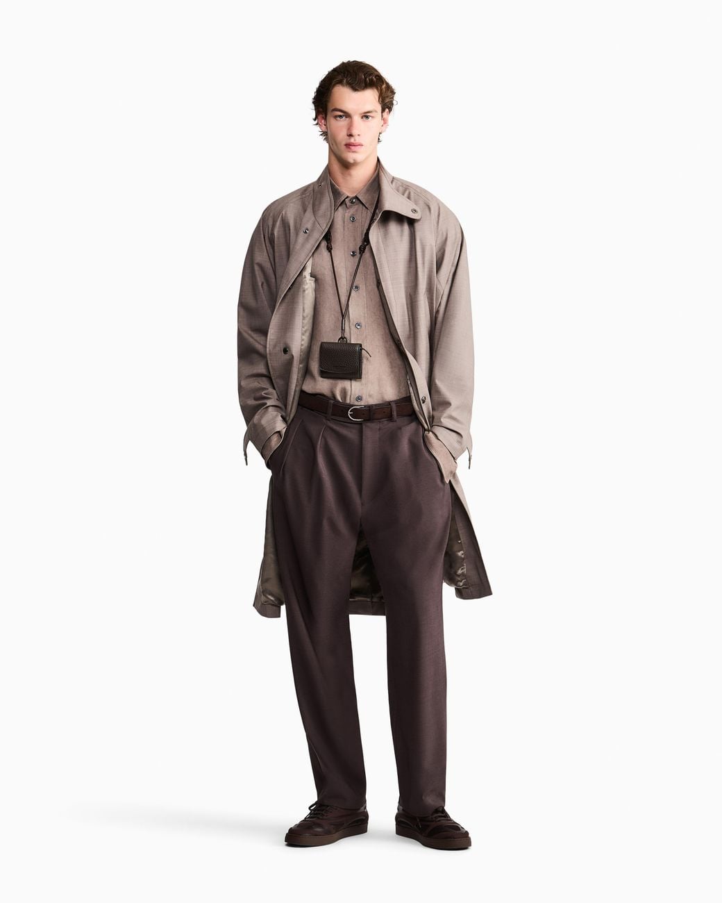 Giorgio Armani Black Fashion Trousers for men