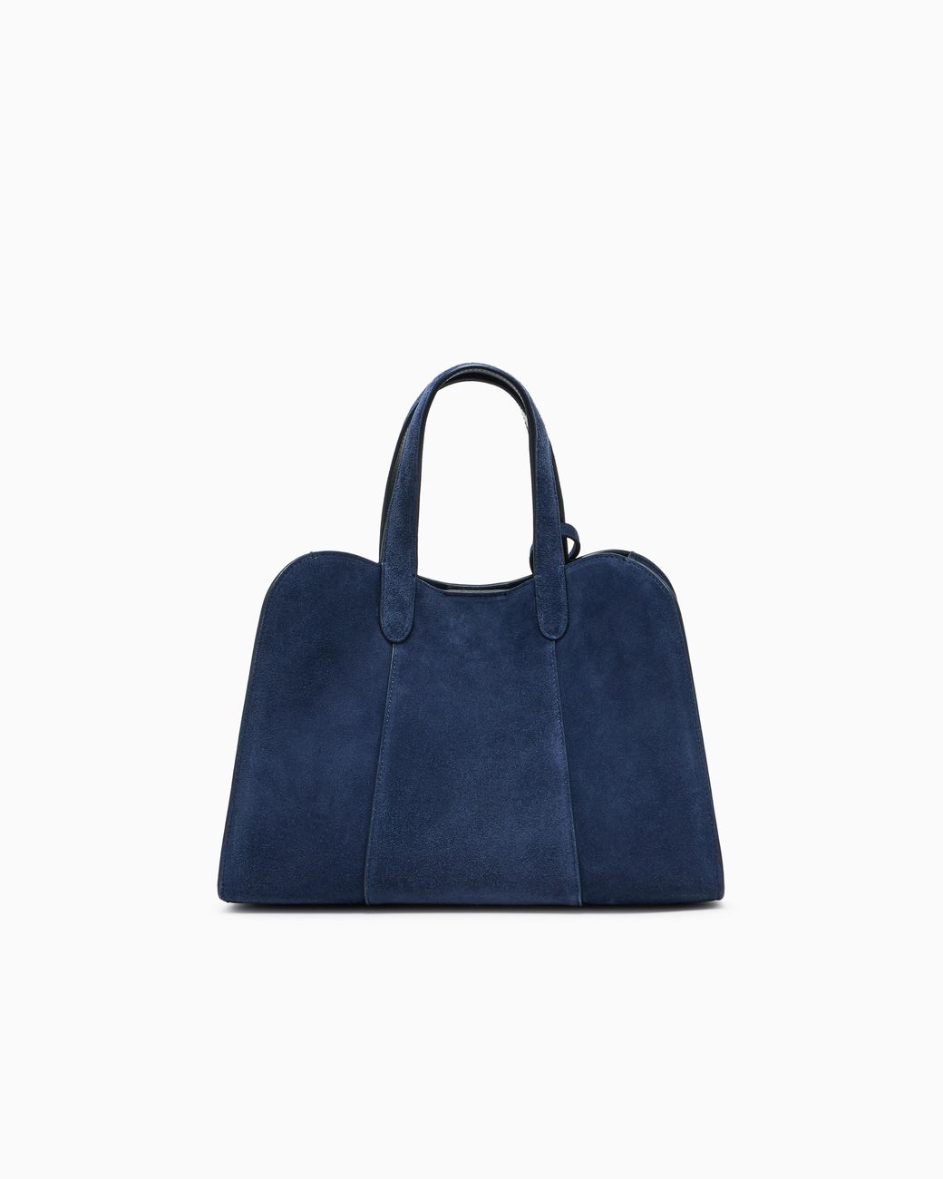Giorgio Armani Blue Small Suede Tote Bag