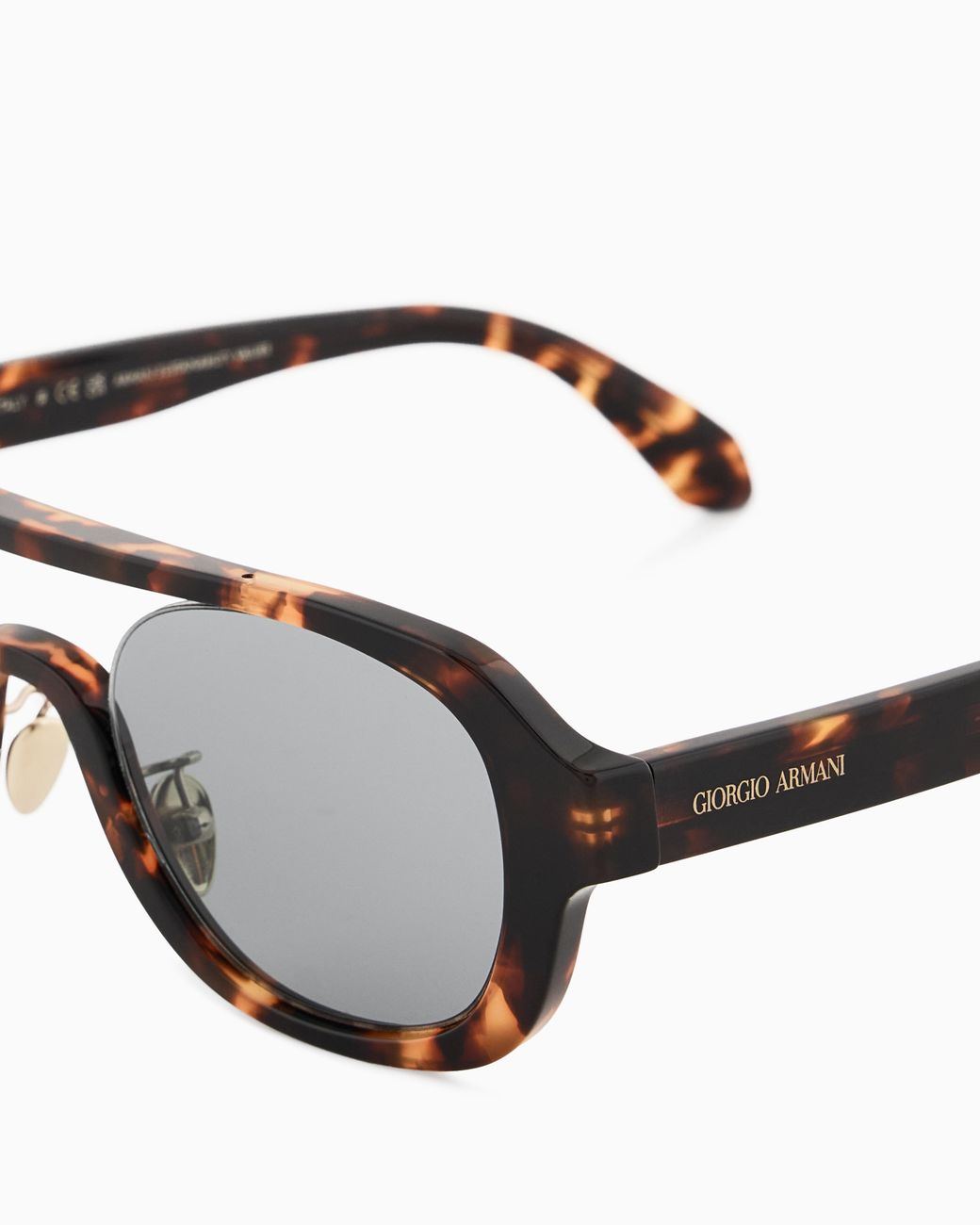 Giorgio Armani Green Irregular-Shaped Sunglasses for men