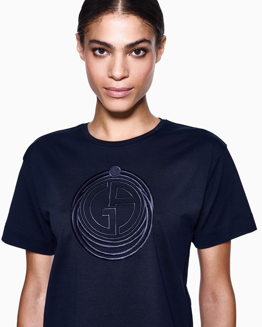 Giorgio Armani Blue Regular Fit T-Shirts