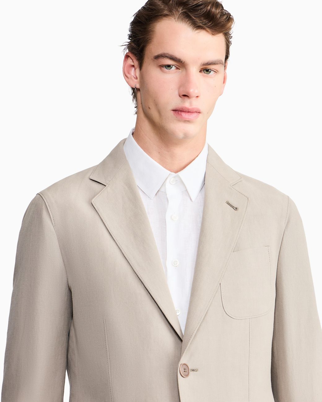 Giorgio Armani Gray Upton Line Single-Breasted Jacket for men