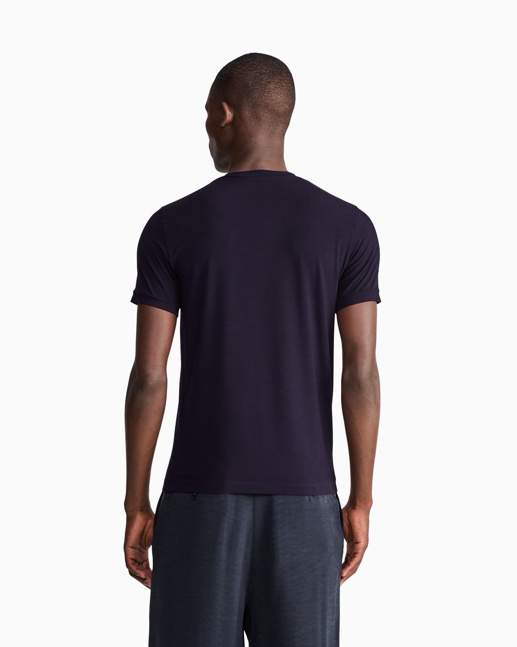 Giorgio Armani Blue Crew-Neck T-Shirt for men