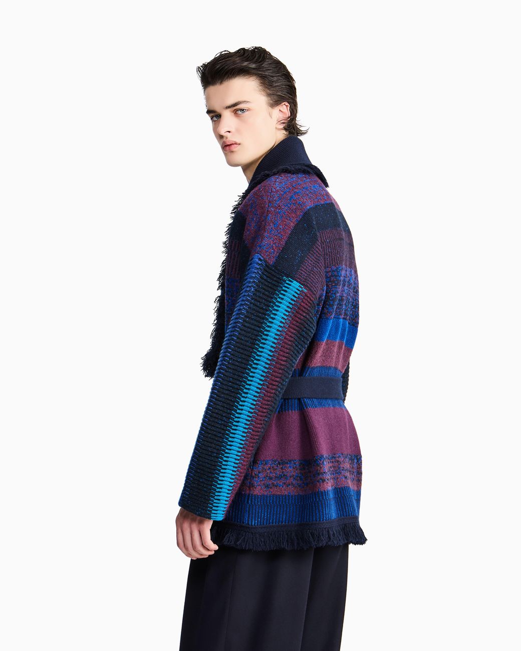 Giorgio Armani Blue For Alanui Cashmere Blend Cardigan for men