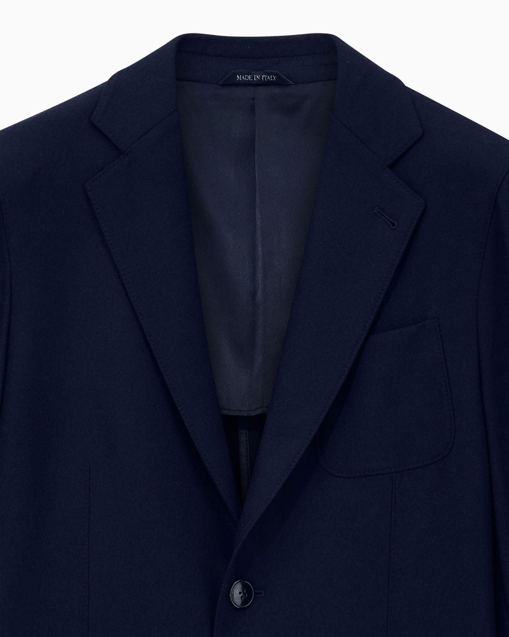 Giorgio Armani Blue Unlined Single-Breasted Stretch Cashmere Jacket With Two Buttons for men