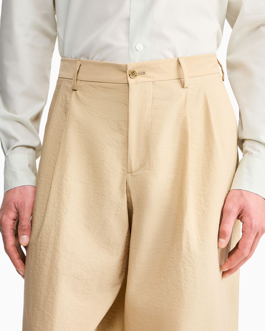 Giorgio Armani Natural Armani/Archivio Double-Pleat Trousers for men