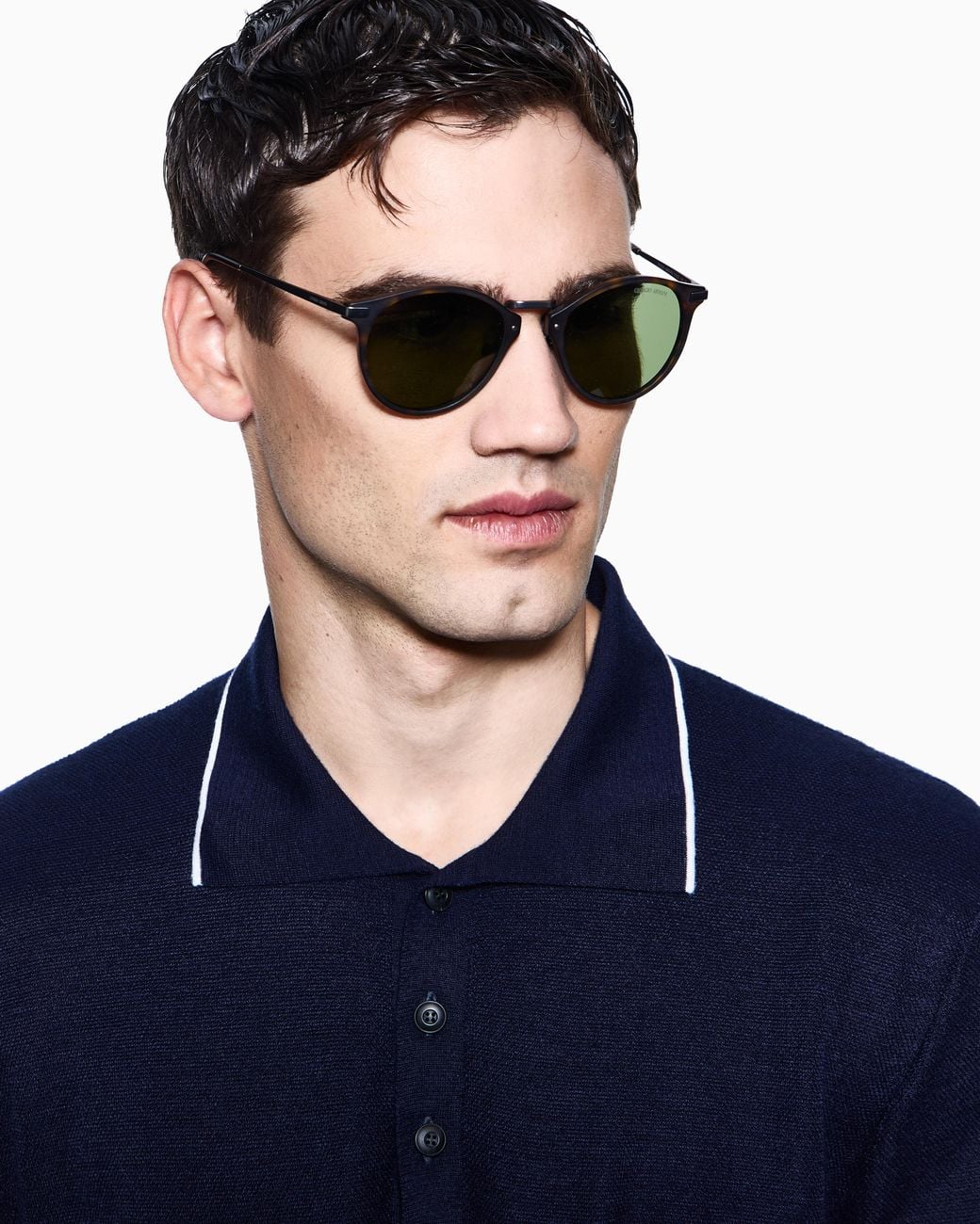 Giorgio Armani Green Panto Sunglasses for men