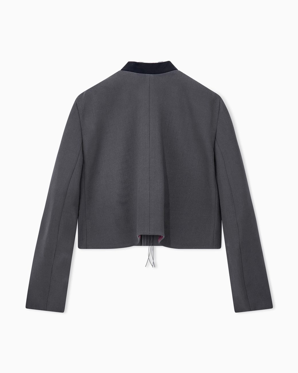Giorgio Armani Blue Blazer Slim-Fit Virgin Wool With Horn Buttons And Tassels