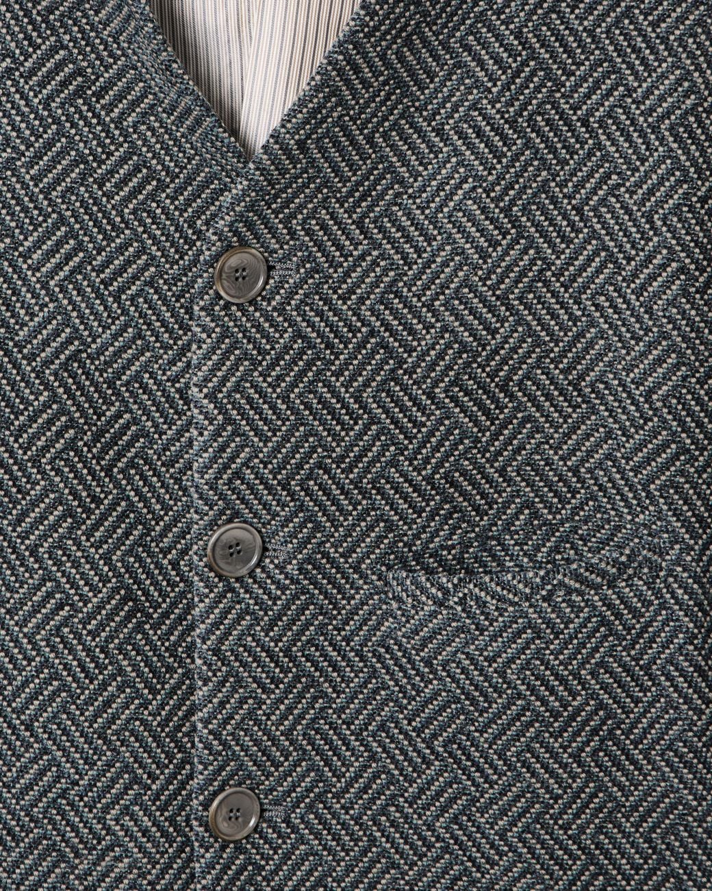 Giorgio Armani Gray Blazer One Shot Wool Chenille Geometric Design for men