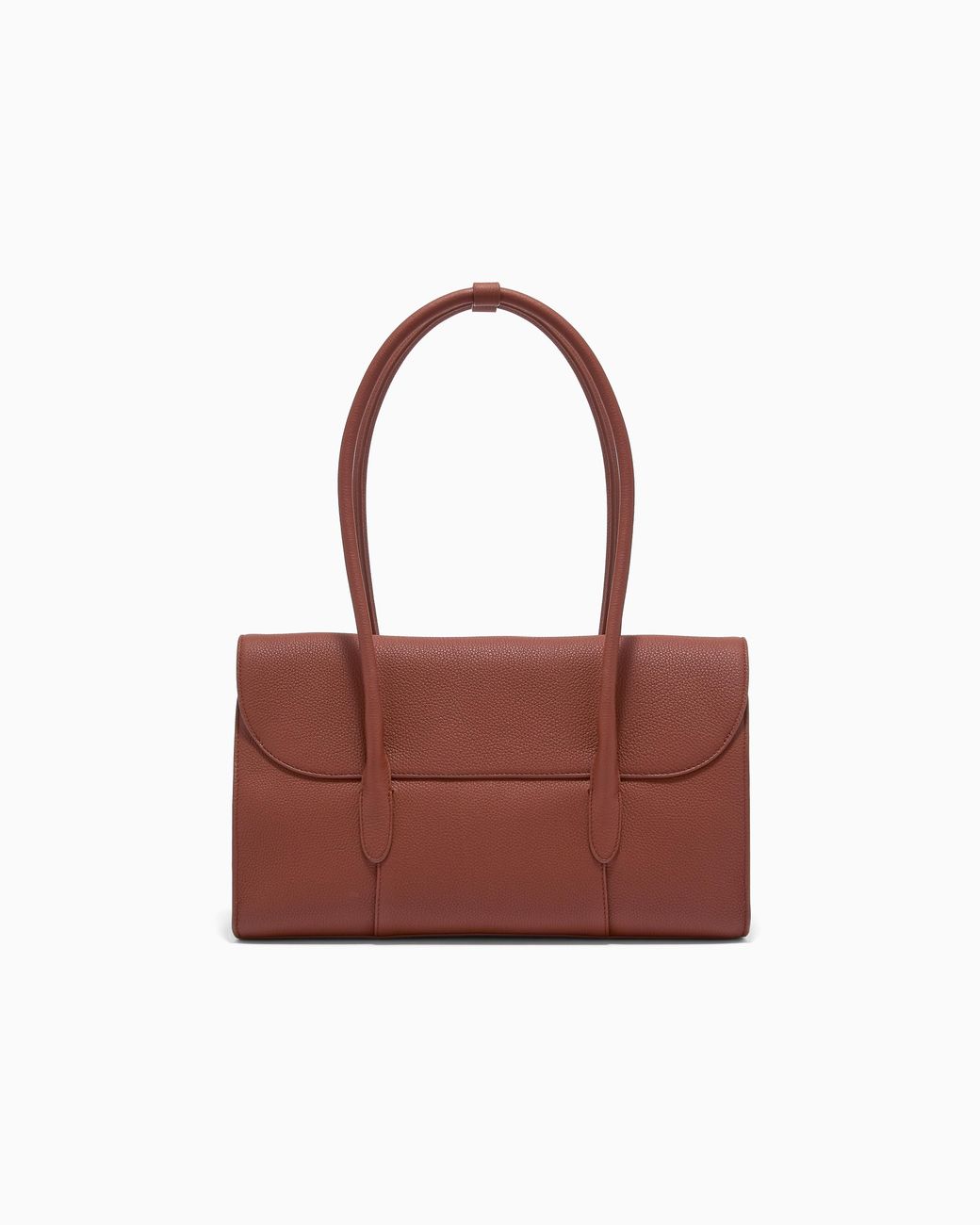Giorgio Armani Red Small Pebbled Leather Shoulder Bag