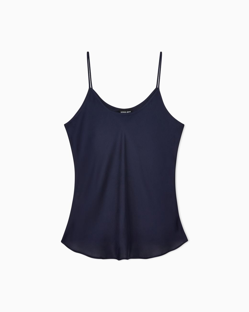 Giorgio Armani Blue Silk Charmeuse Top