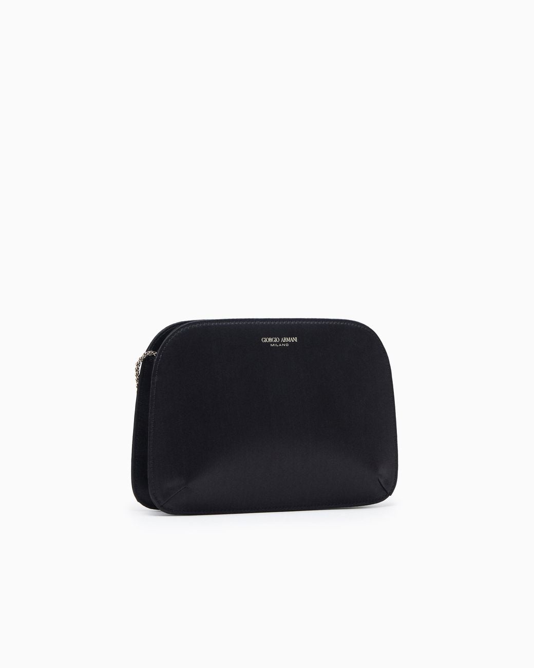 Giorgio Armani Black Satin La Prima Clutch Bag