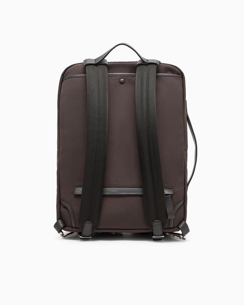Giorgio Armani Gray Nylon And Pebbled-Leather Backpack for men