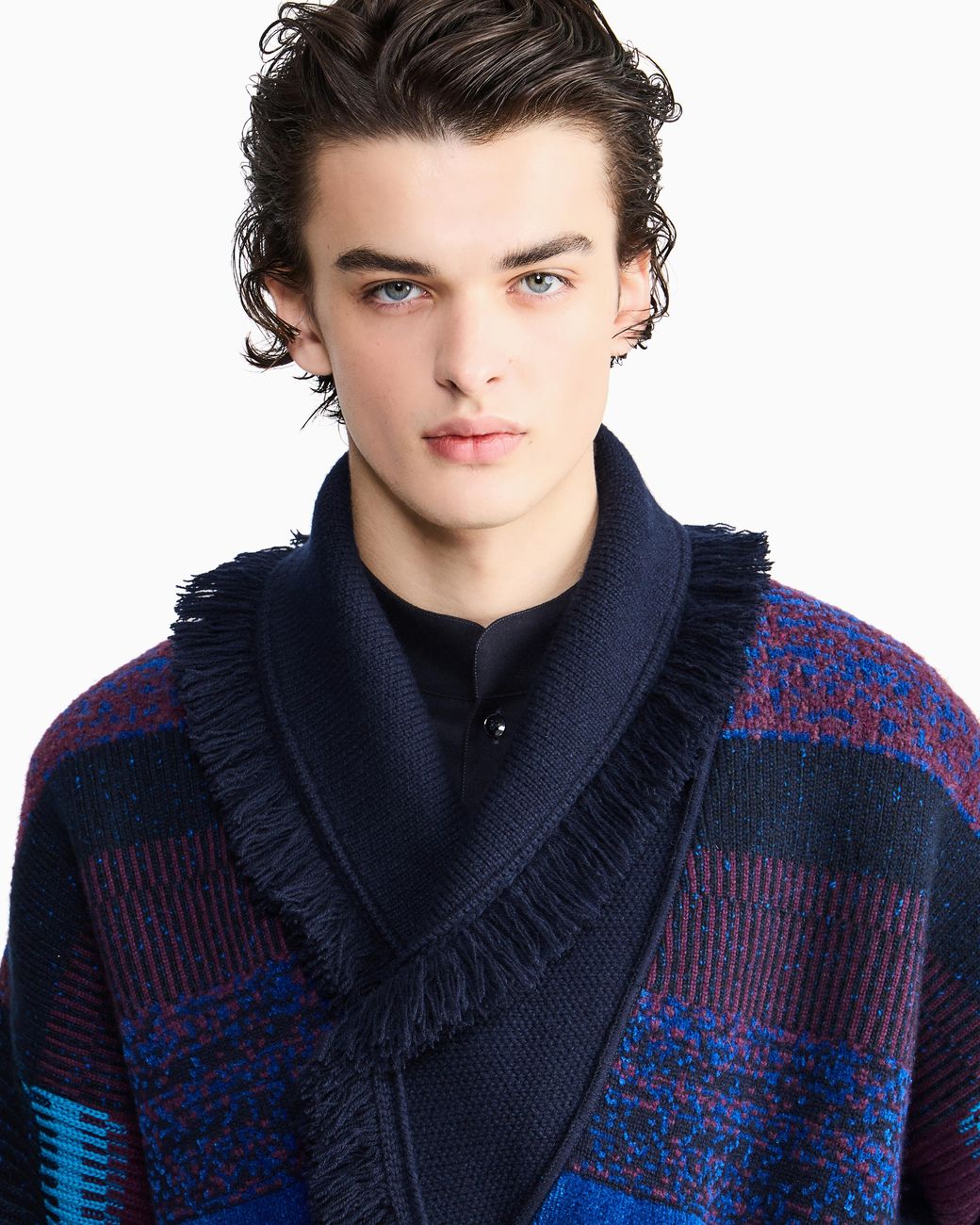 Giorgio Armani Blue For Alanui Cashmere Blend Cardigan for men