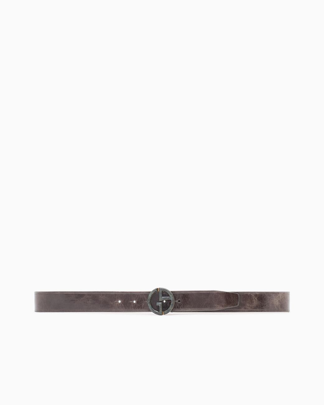 Giorgio Armani White Plate Belt for men