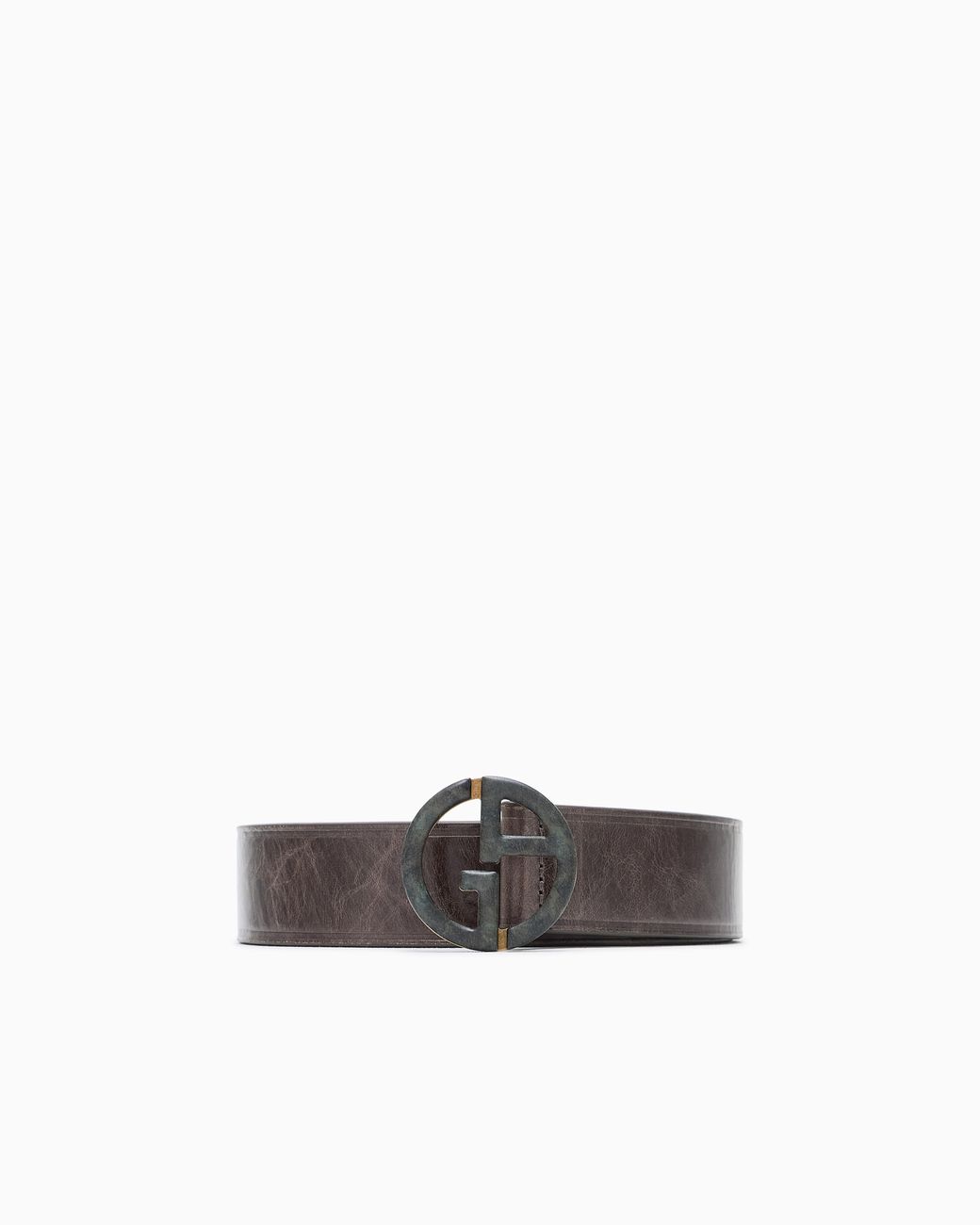 Giorgio Armani White Plate Belt for men