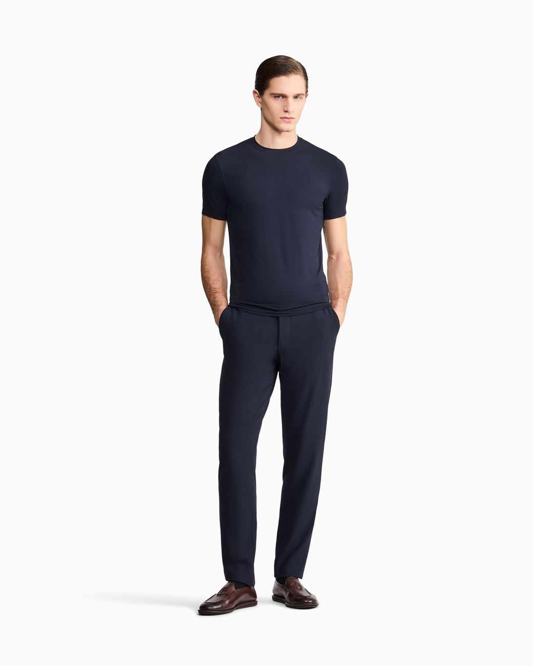Giorgio Armani Blue Jersey T-Shirt for men