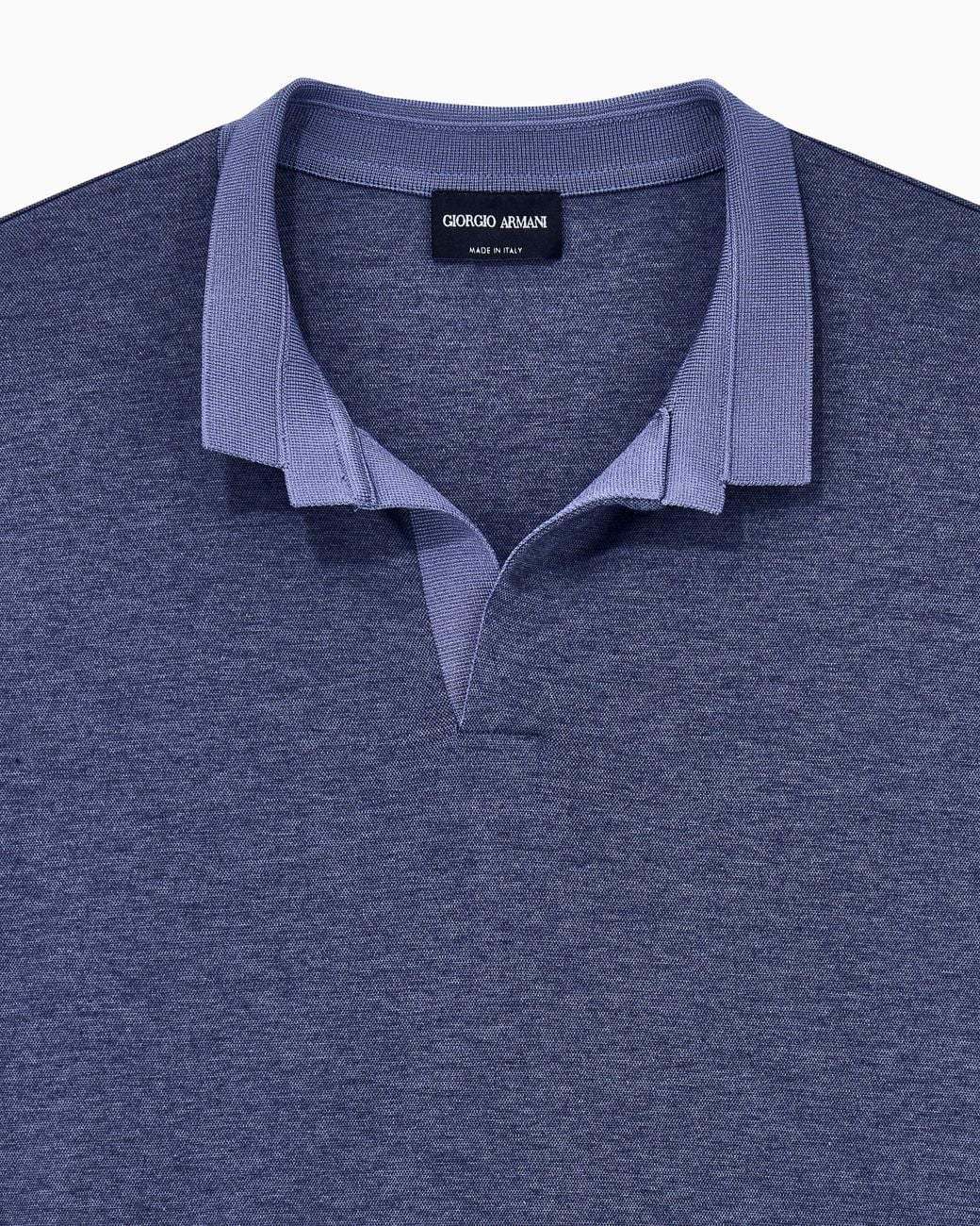 Giorgio Armani Blue Polo Shirt Regular Fit for men
