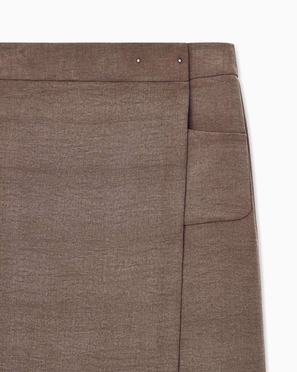 Giorgio Armani Brown Long Wrap Skirt