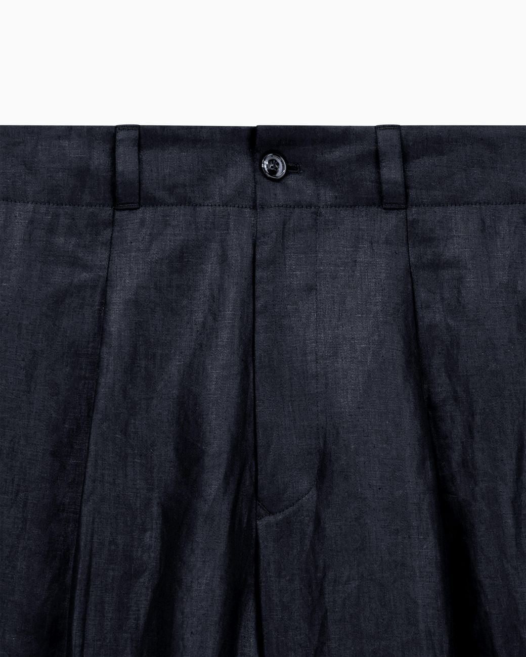 Giorgio Armani Blue Single-Pleat, Linen-Canvas Trousers for men
