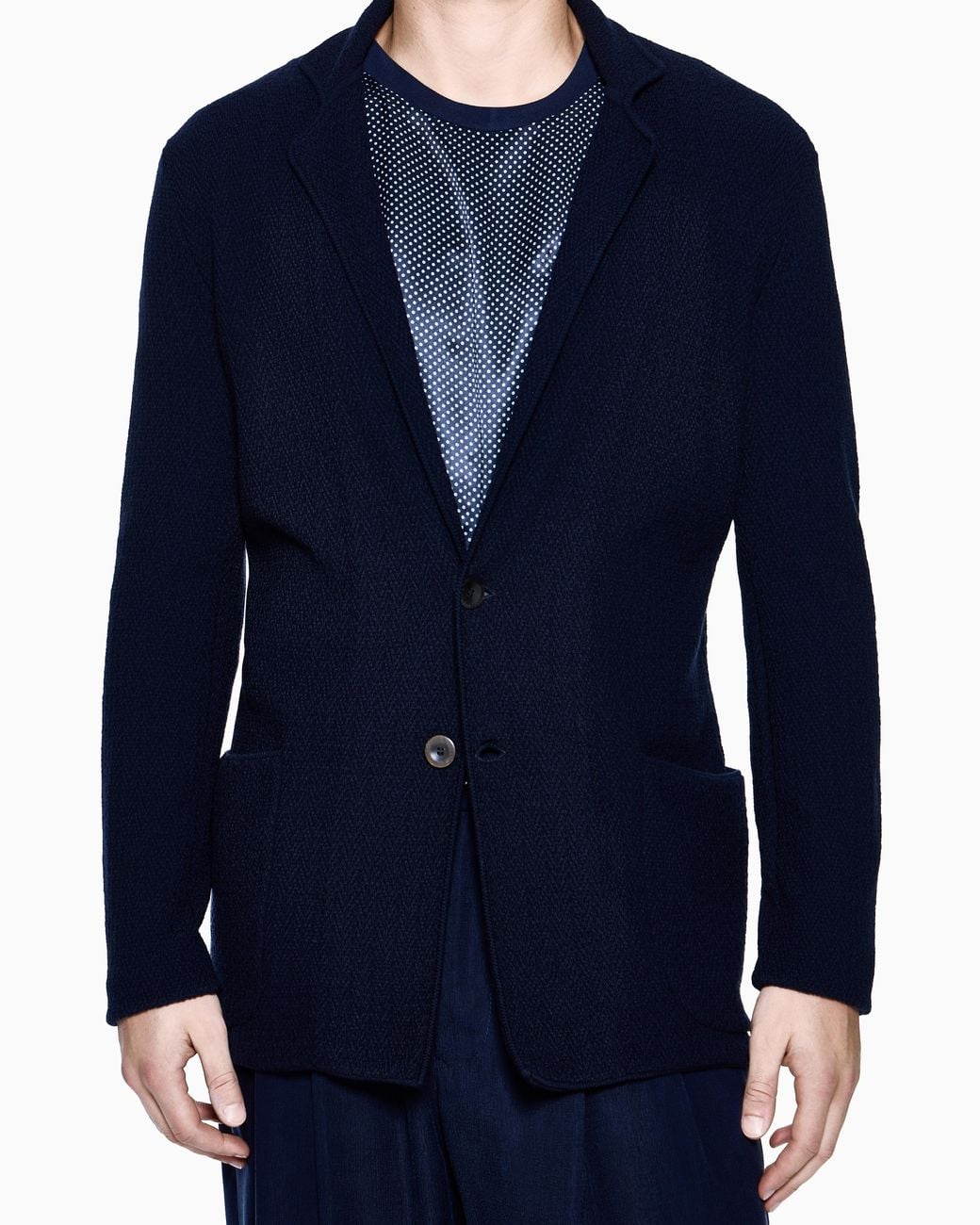 Giorgio Armani Blue Single-Breasted Jacket for men