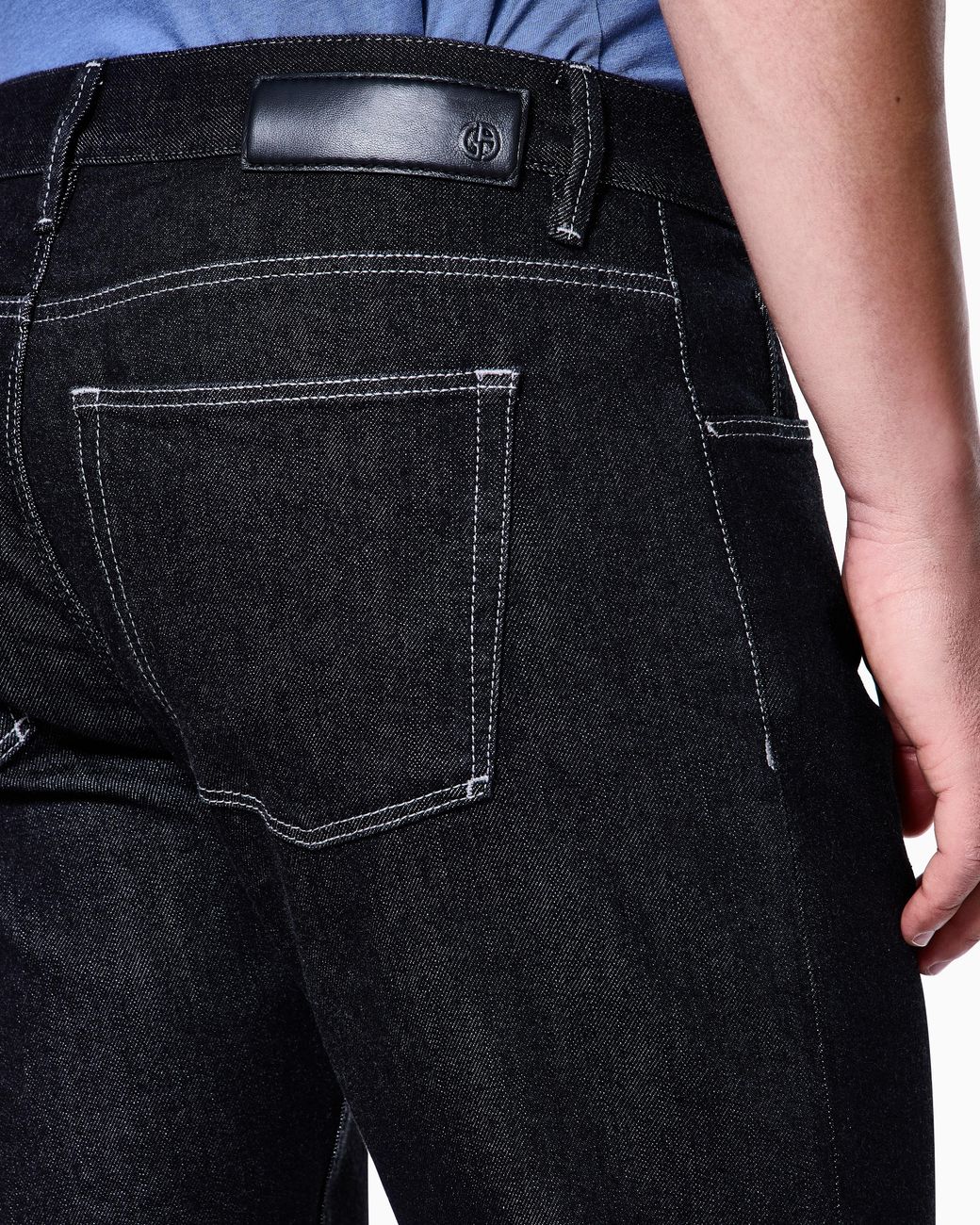 Giorgio Armani Black Five-Pocket, Regular-Fit Trousers for men