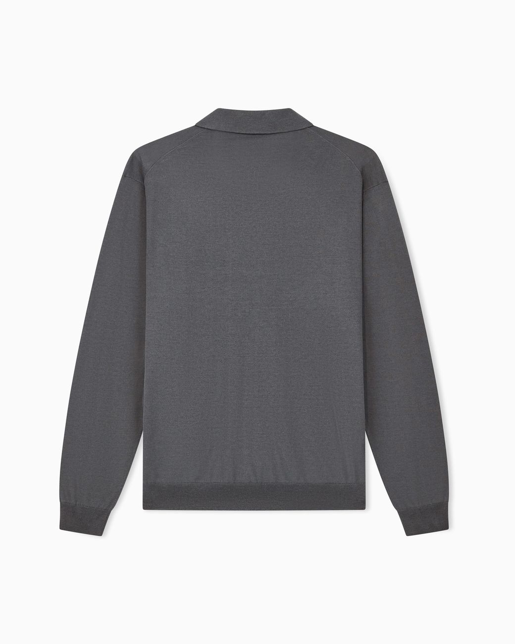 Giorgio Armani Gray Sweater Regular Fit Plain Knit Silk And Cotton Blend for men