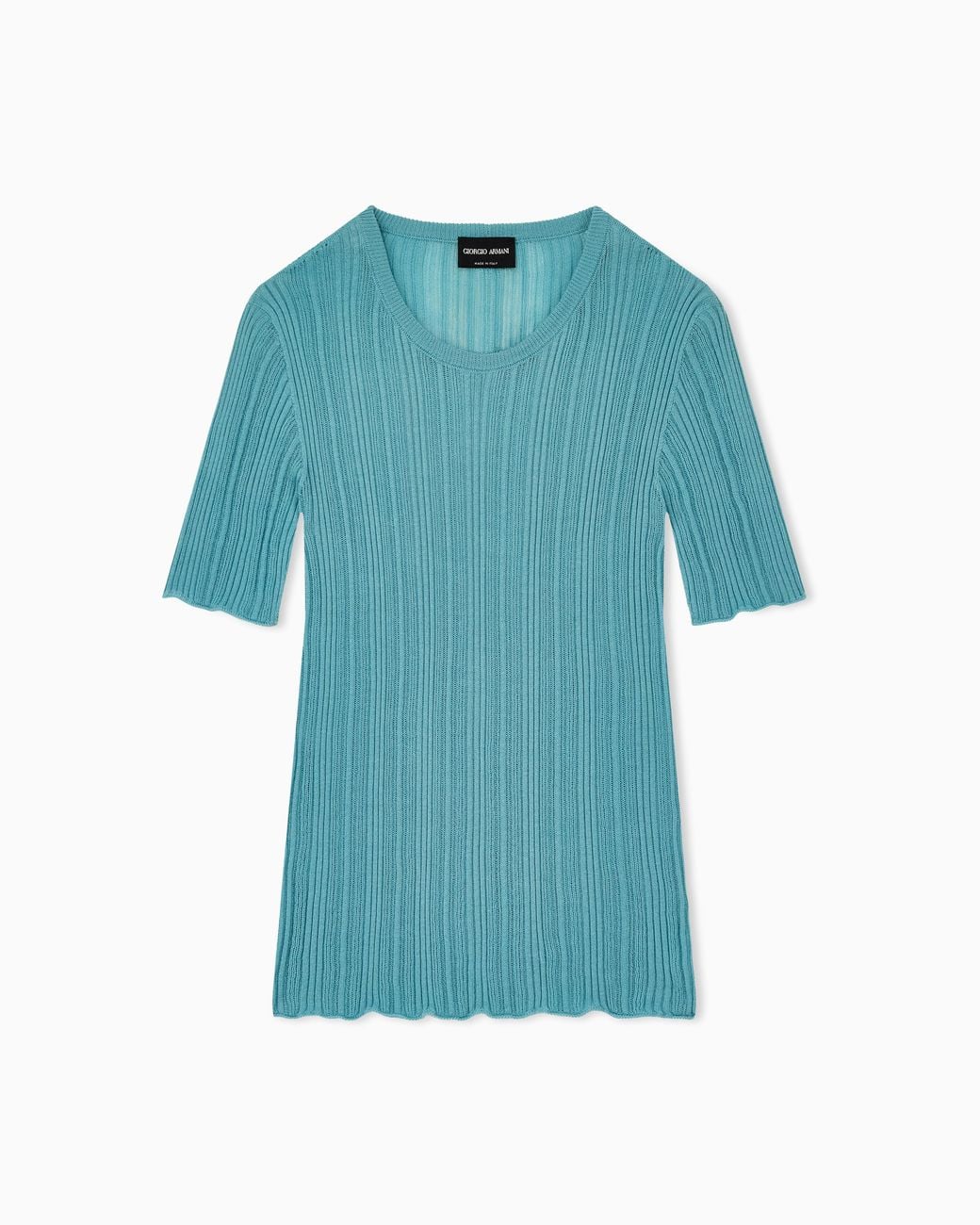 Giorgio Armani Blue Knitted Tops