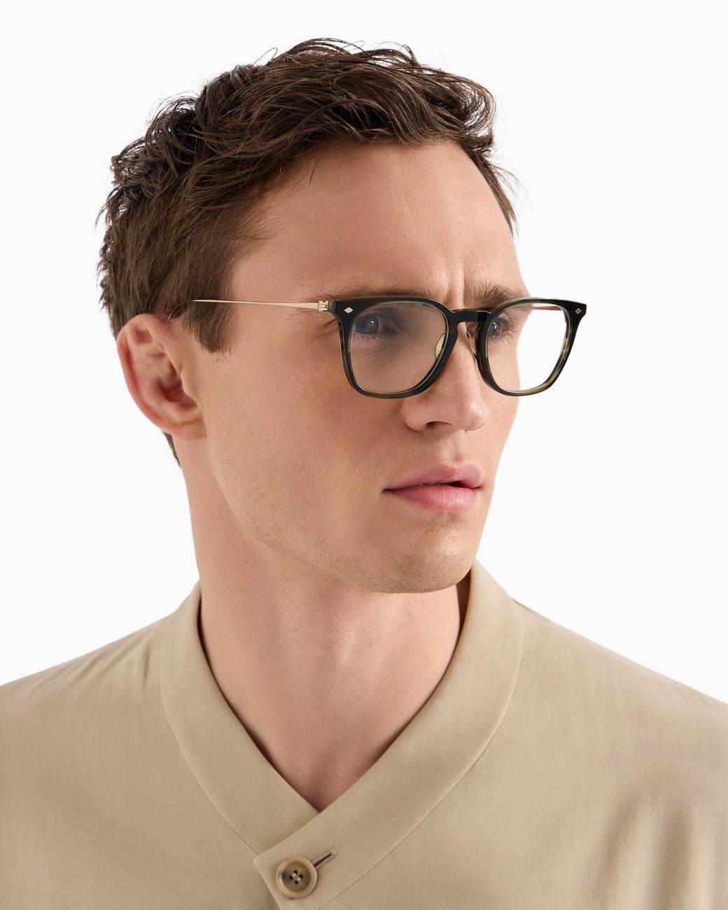 Giorgio Armani Green Pillow Glasses for men