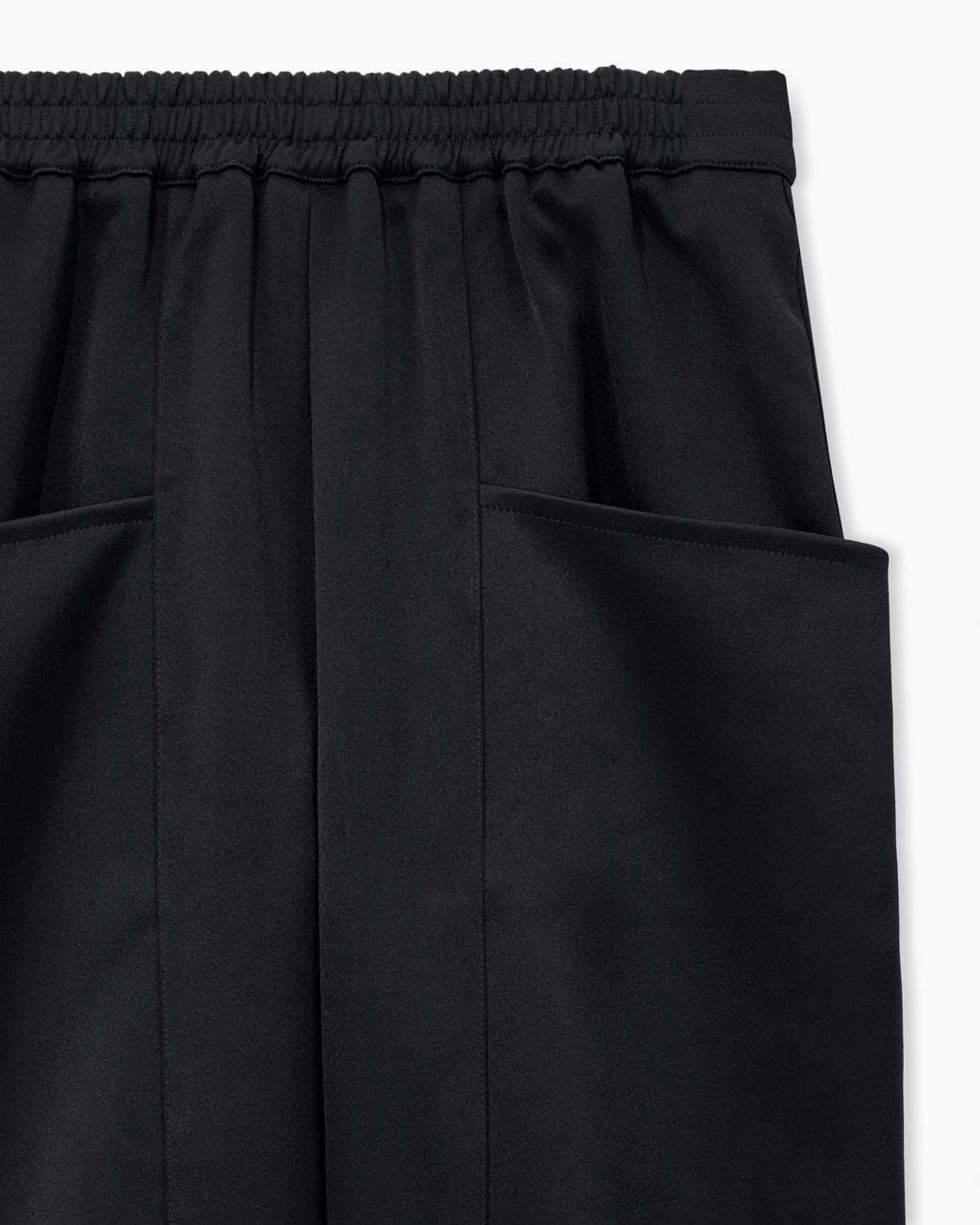 Giorgio Armani Blue Trousers Techno Duchesse Oversized Fit With Front Pockets