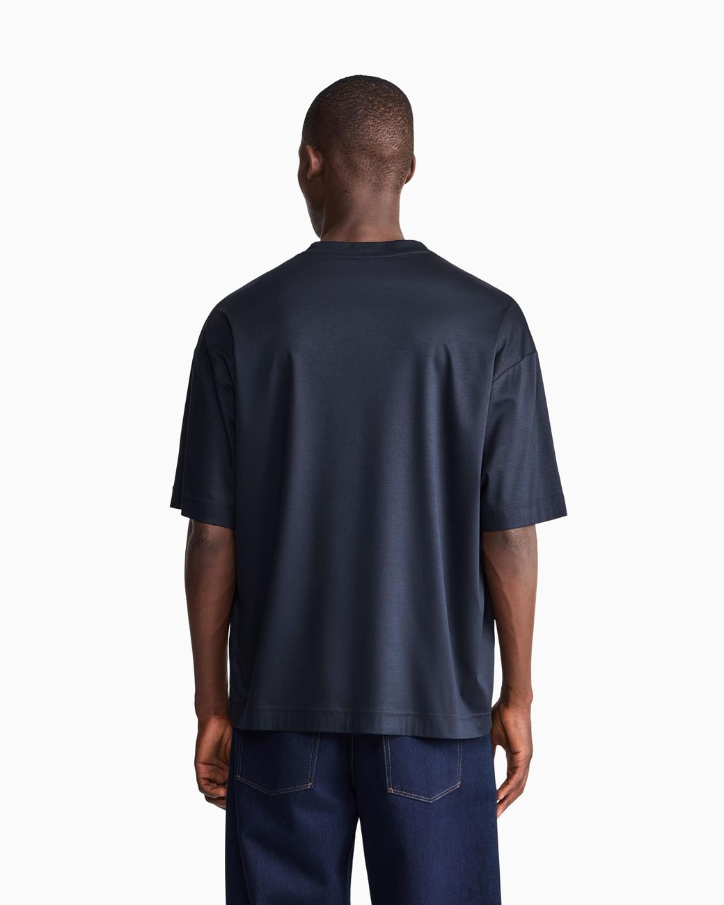 Giorgio Armani Blue Oversized Fit T-Shirt for men