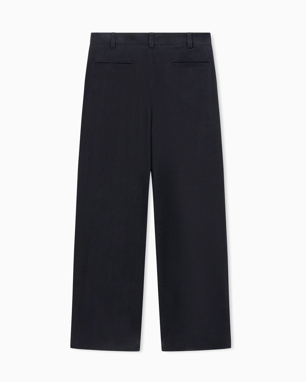 Giorgio Armani Blue Cupro Basketweave Double-Pleat Trousers for men