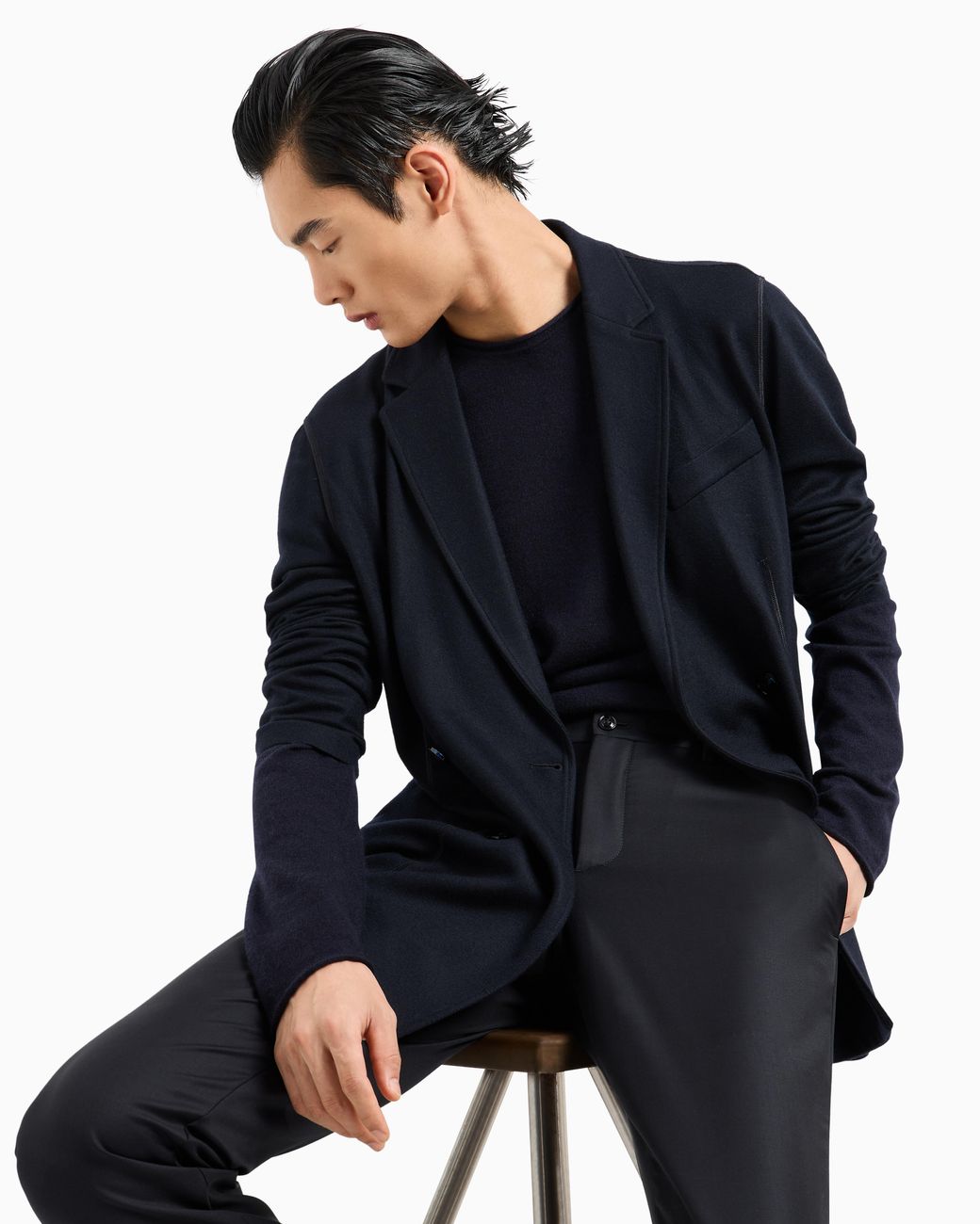Giorgio Armani Blue Cashmere Jacket for men