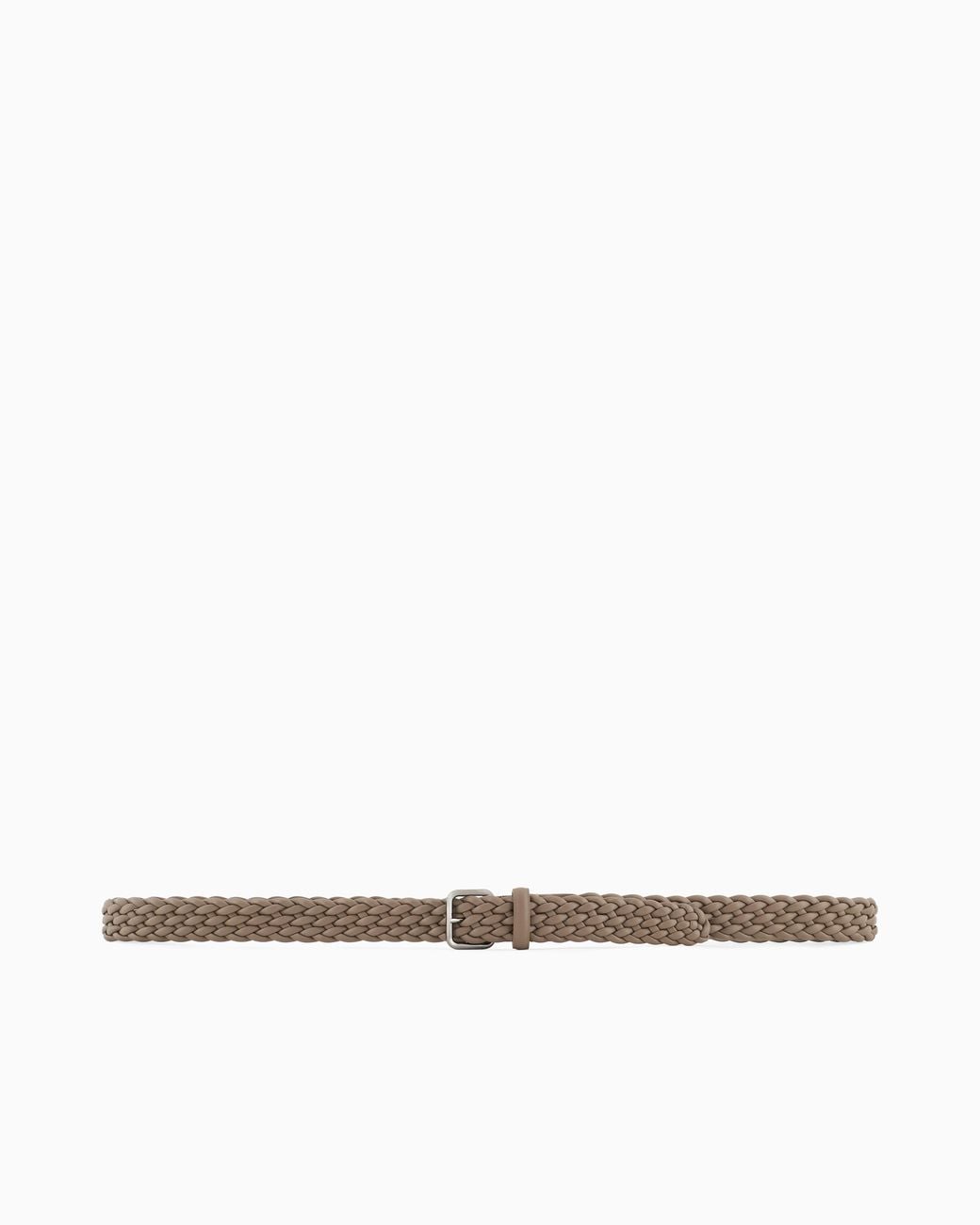 Giorgio Armani White Woven Leather Belt for men
