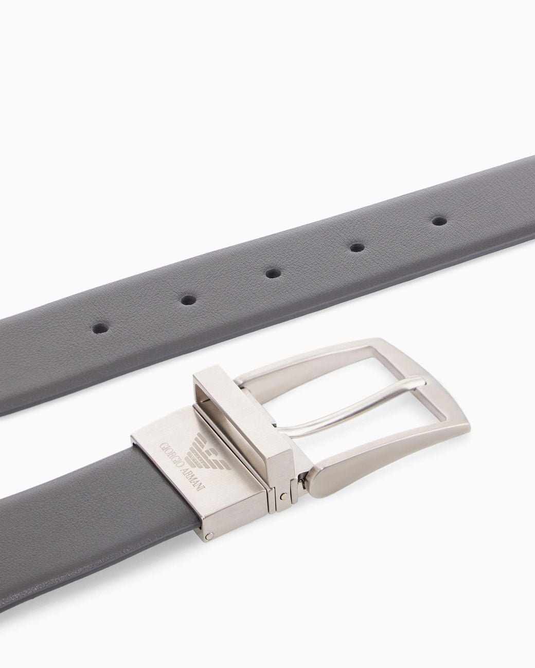 Giorgio Armani White X Kith Reversible Smooth-Leather Belt for men