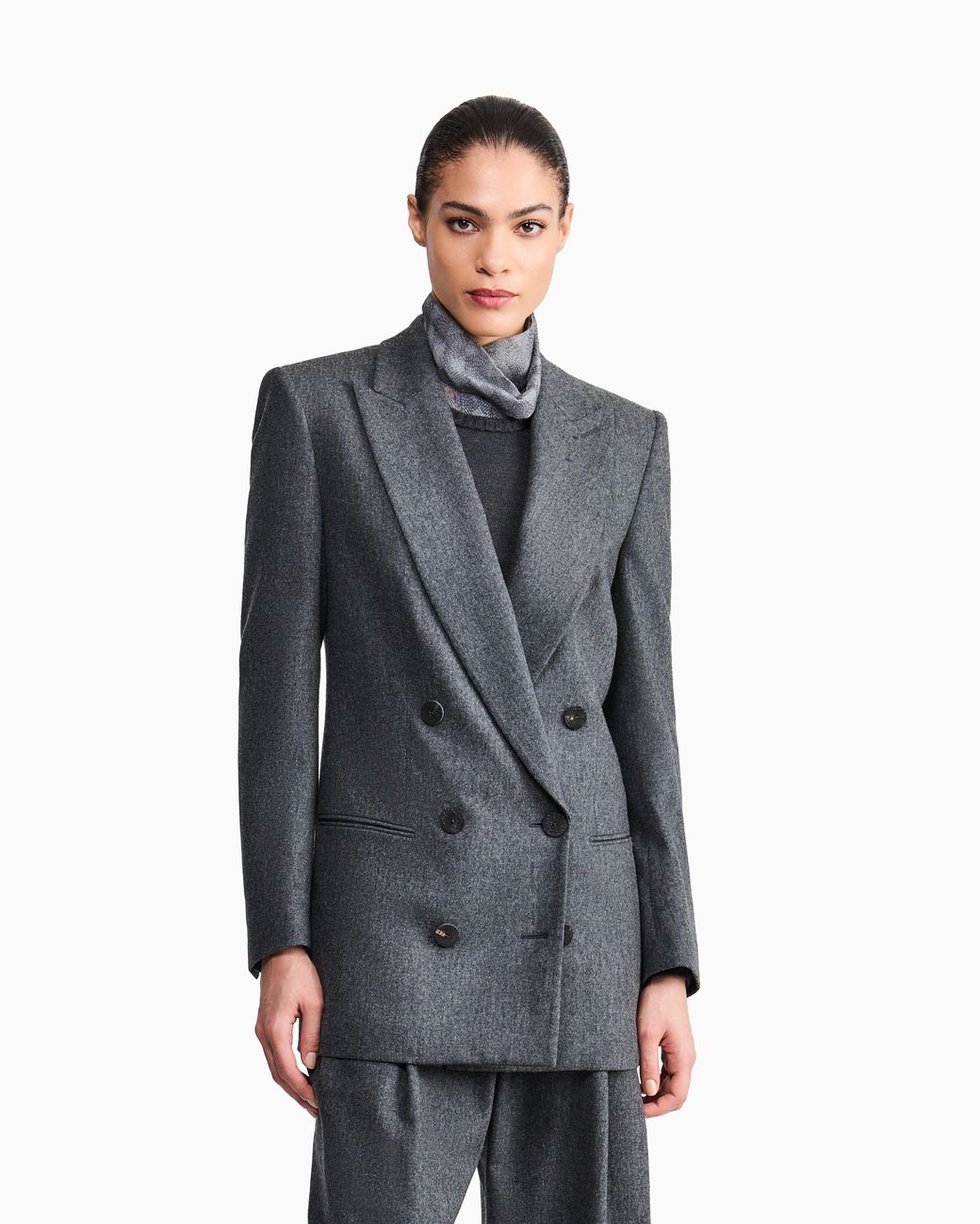 Giorgio Armani Gray Double-Breasted Jacket