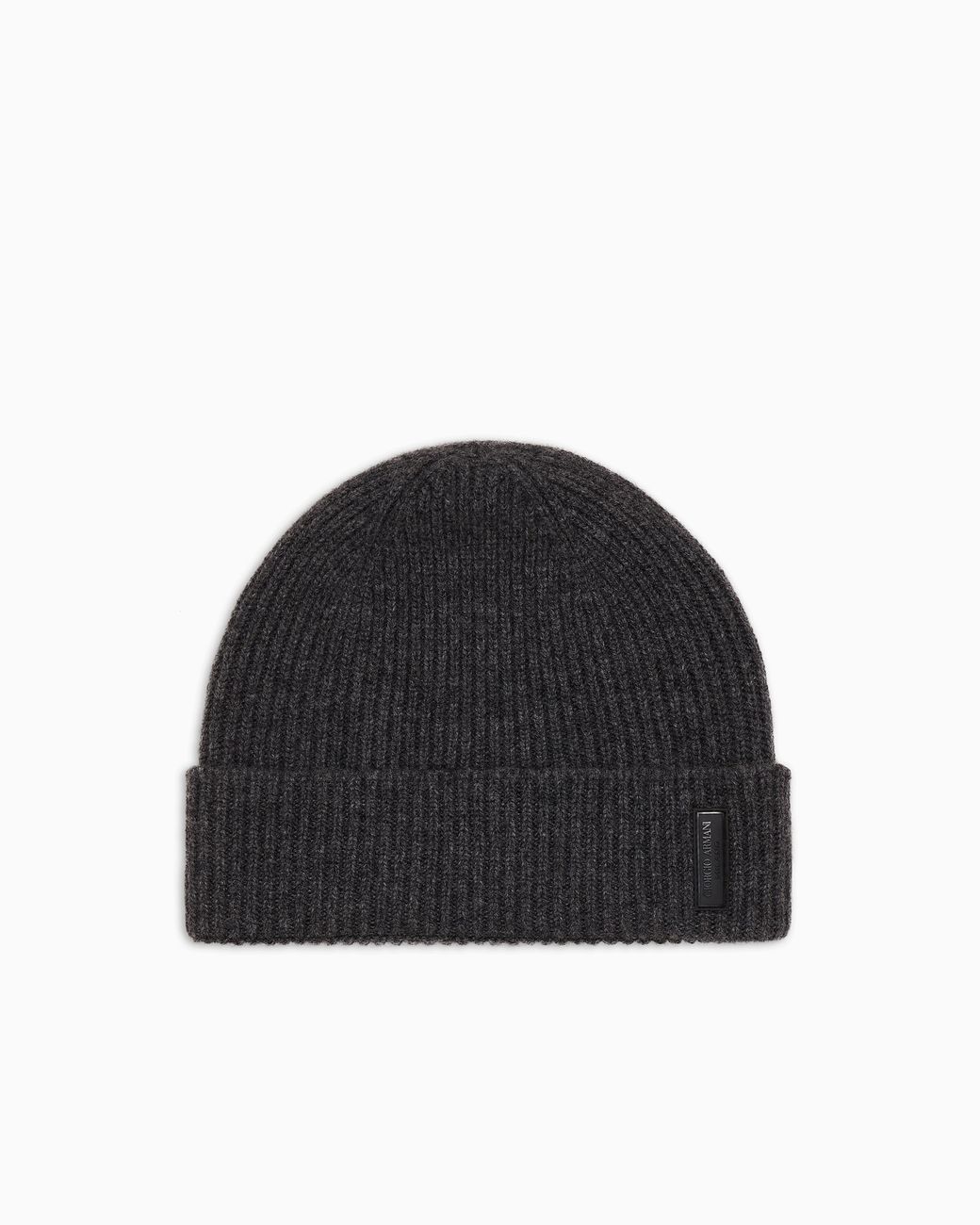 Giorgio Armani Black Cashmere Beanie for men
