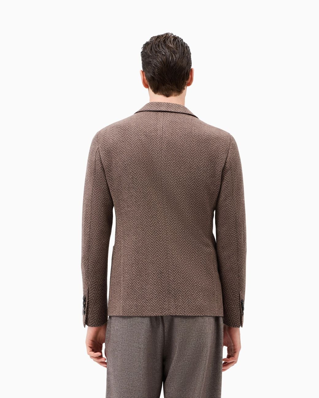 Giorgio Armani Brown Single-Breasted Upton Jacket for men