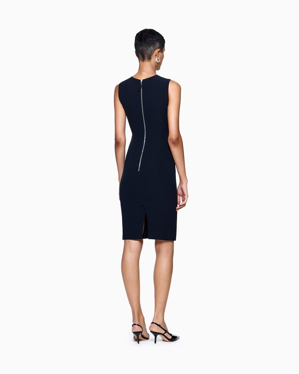 Giorgio Armani Black Silk Sheath Dress