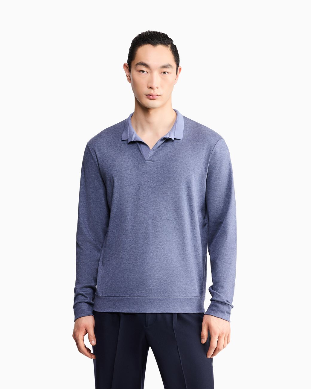 Giorgio Armani Blue Polo Shirt Regular Fit for men
