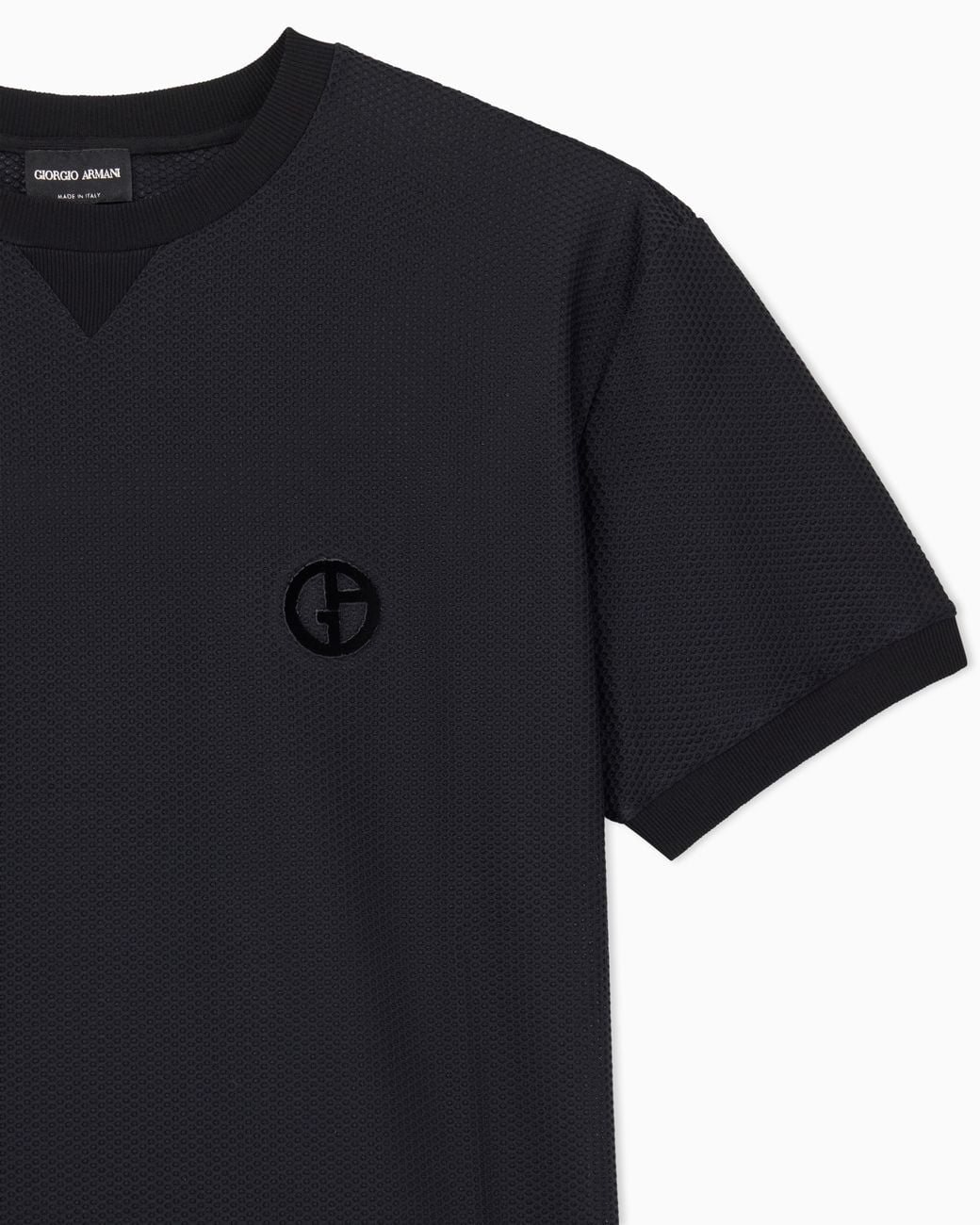 Giorgio Armani Black Crew-Neck T-Shirt for men