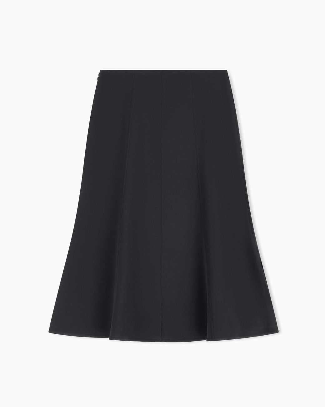 Giorgio Armani Black Silk Midi Skirt