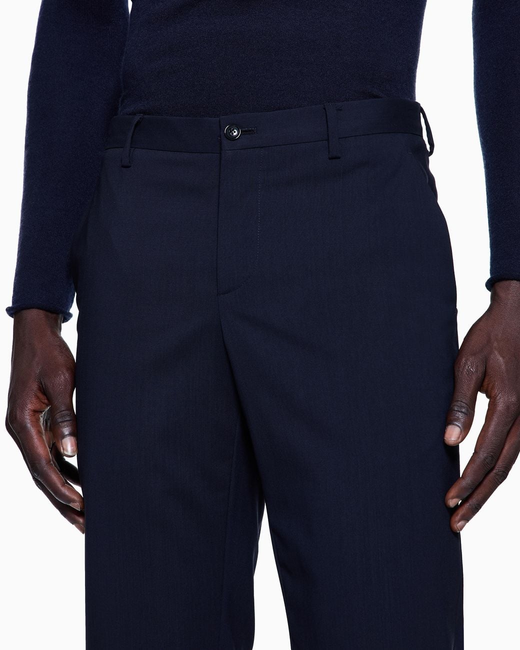 Giorgio Armani Blue Straight Leg Trousers for men